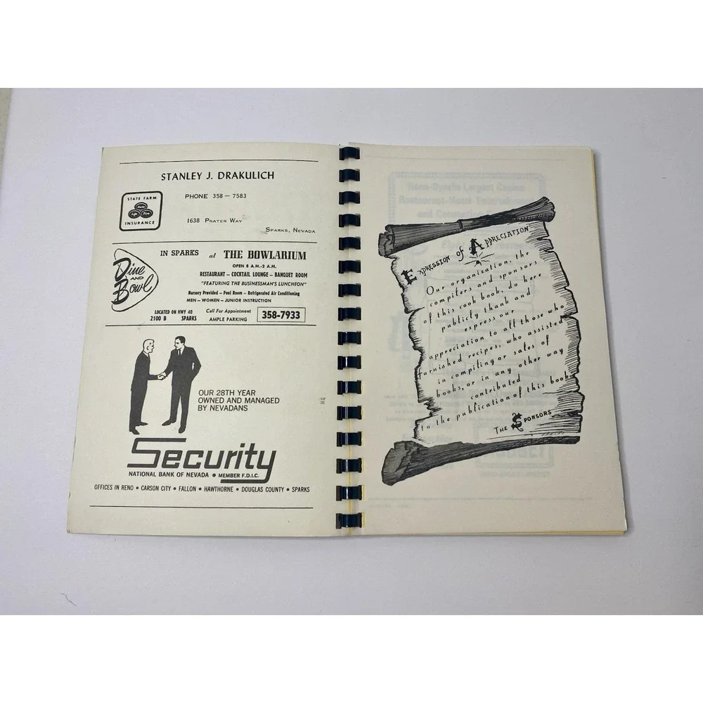 Sparks Nevada Feeders Digest Cookbook Immaculate‎ Conception Church 1967